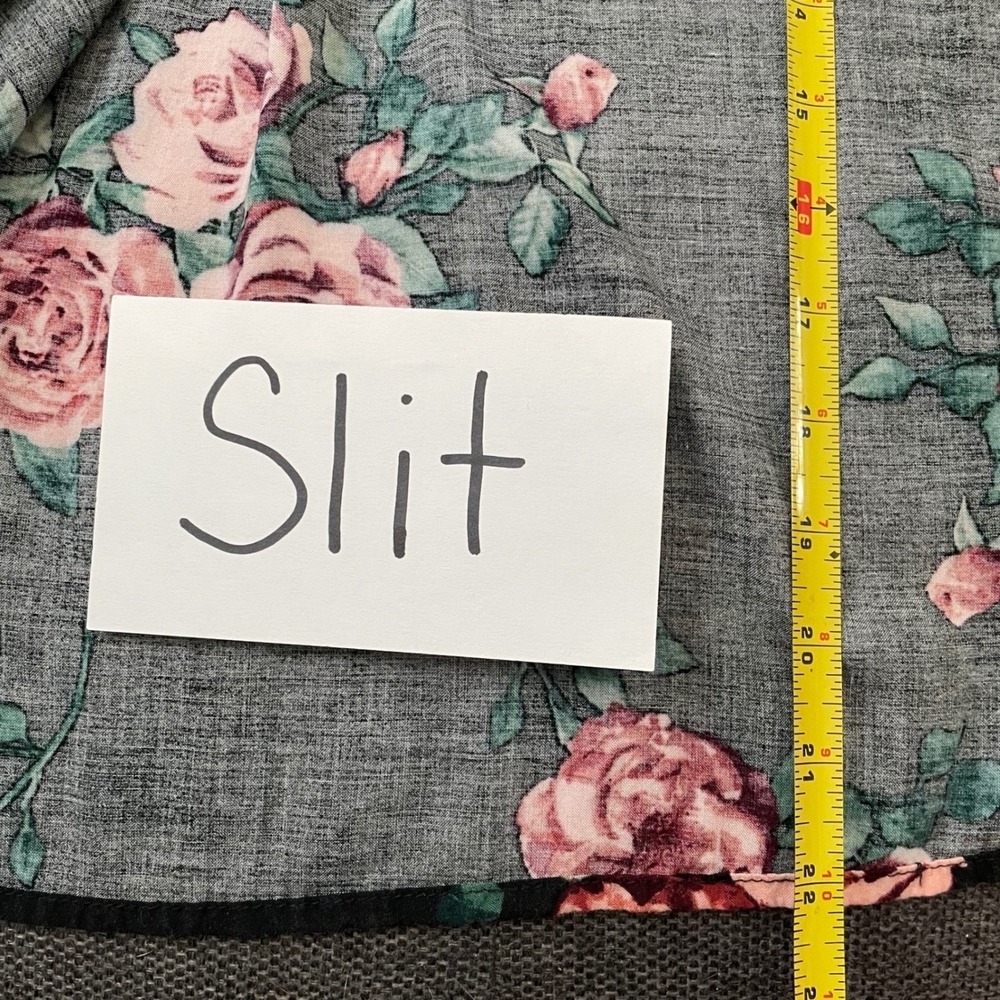 Forever 21 Black Floral Rose Print V-Neck Smocked Waist Maxi Dress S Cottagecore - Picture 12 of 14